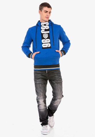 CIPO & BAXX Kapuzensweatshirt in Blau