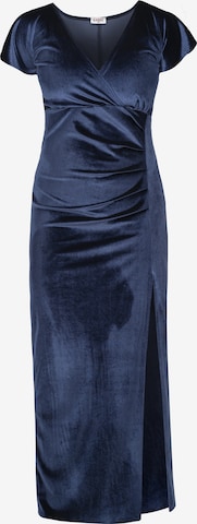Robe de cocktail 'WALERIA' Karko en bleu : devant