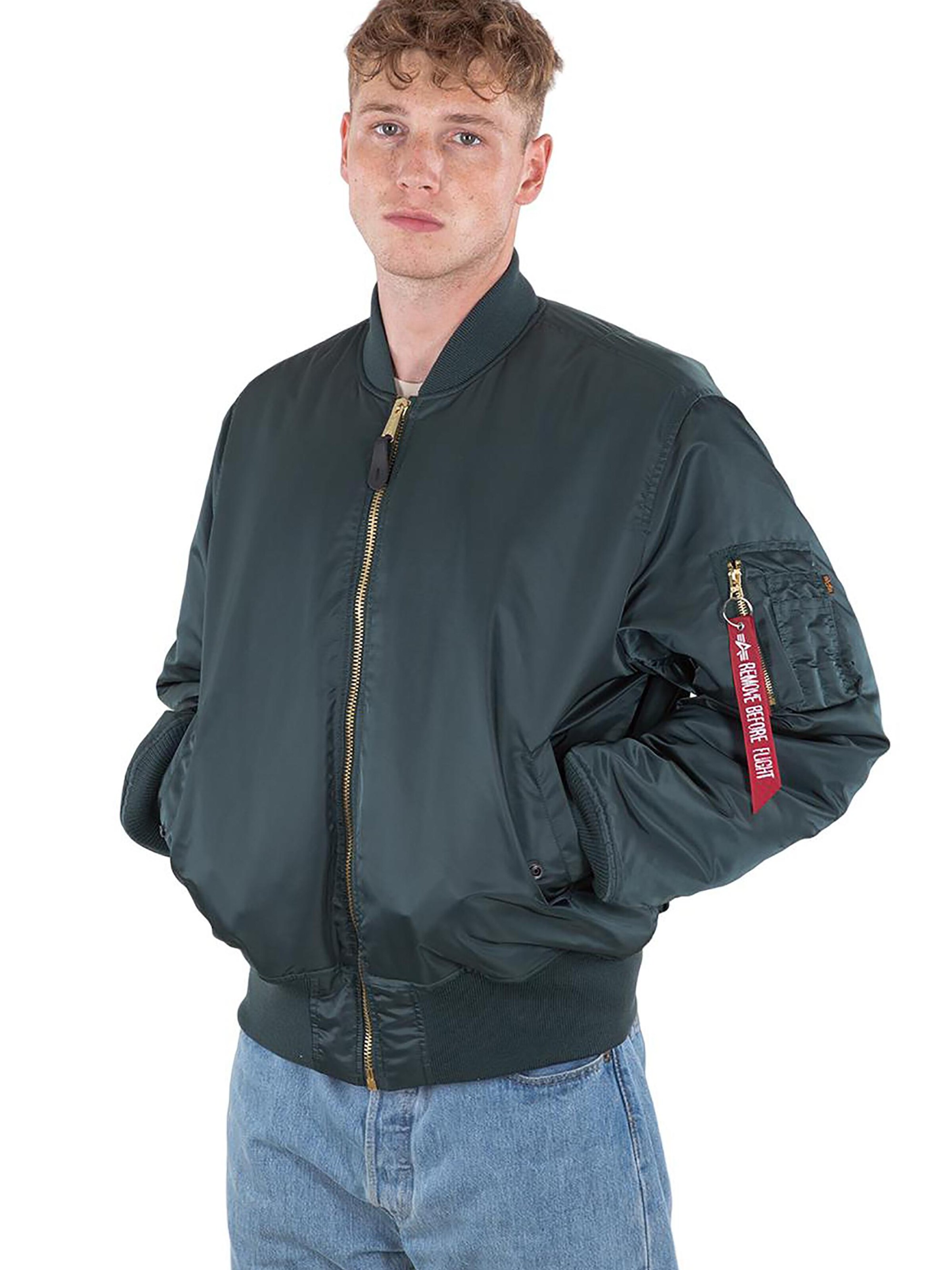 ALPHA INDUSTRIES - Chaqueta de entretiempo 'MA-1' en verde