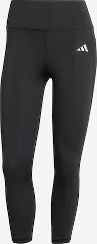 ADIDAS PERFORMANCESkinny Sportske hlače 'Optime Essentials' - crna boja: prednji dio