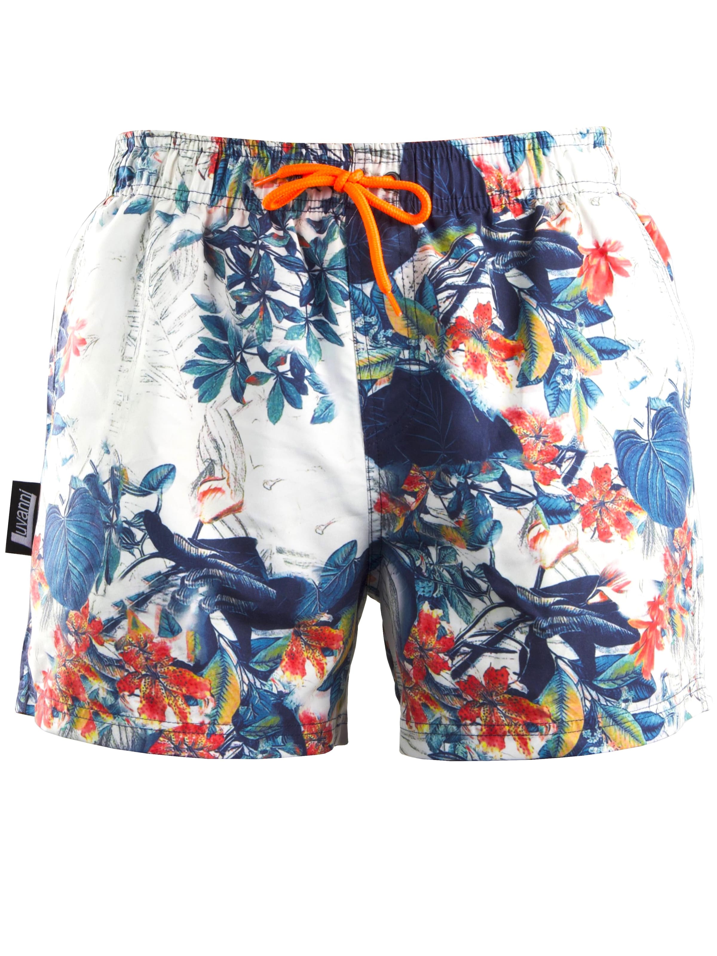 Luvanni Badeshorts 'Boardshorts Style 29 Dschungel'‌‌‌‌‌‌‌ in Blau: Vorderseite