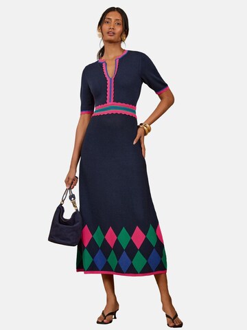 love & roses Knit dress in Blue: front
