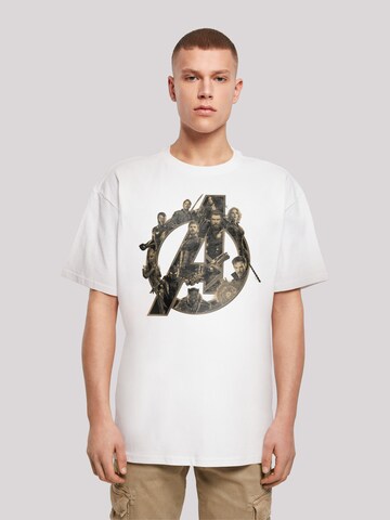 F4NT4STIC Shirt 'Marvel Avengers Infinity War' in Wit: voorkant