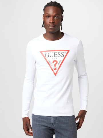 T-Shirt GUESS en blanc : devant