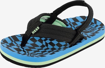 REEF Beach & Pool Shoes 'Little Ahi' in Black: front
