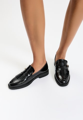 CESARE GASPARI Slipper in Schwarz