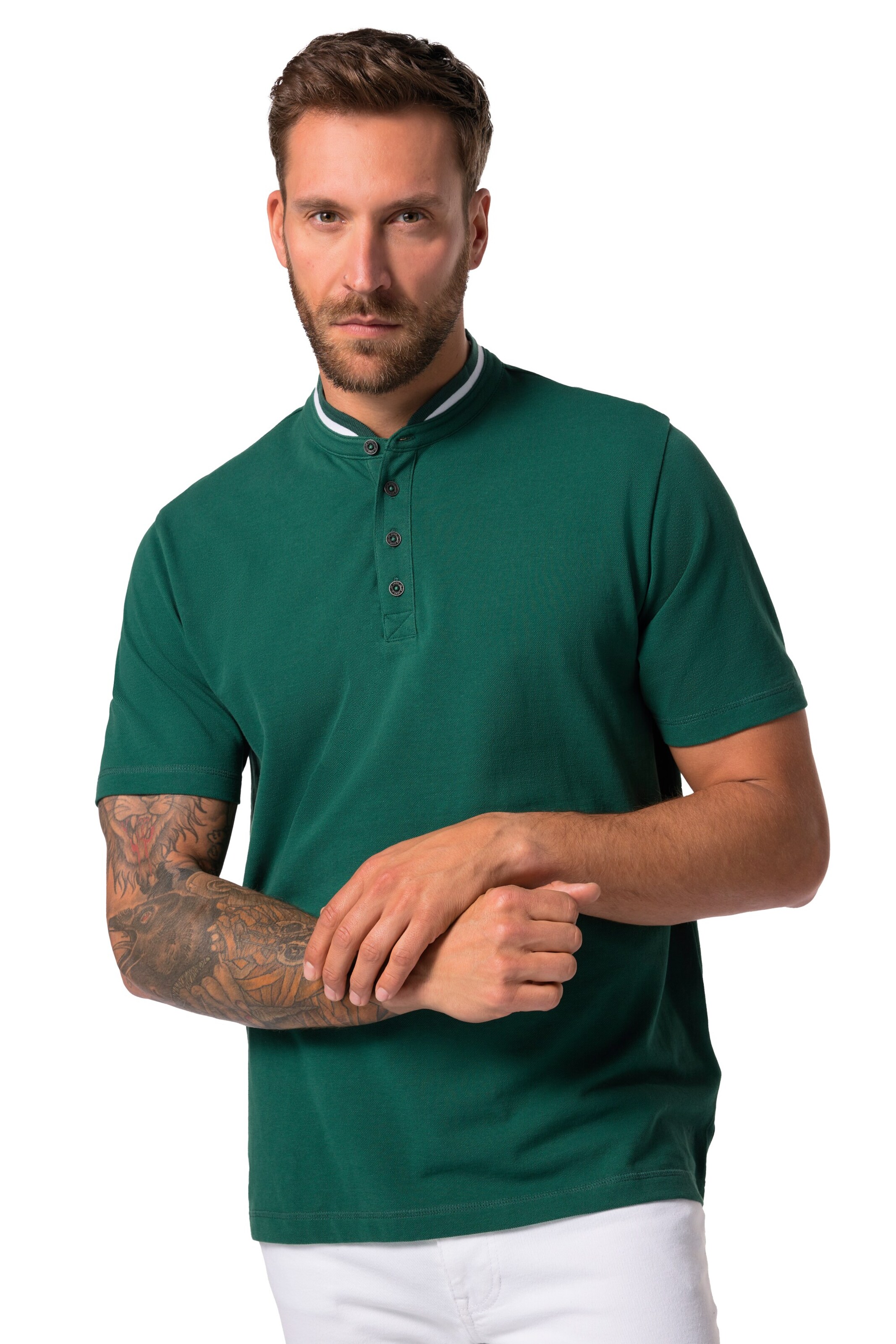 JP1880 Shirt in Groen: voorkant