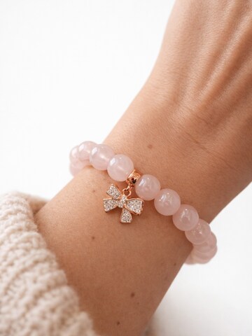 Secret Stones Armband 'Harmony Thread' in Pink: Vorderseite