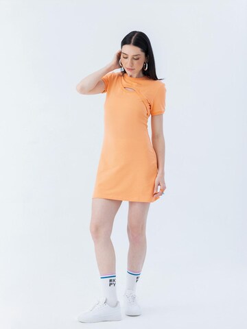 Rockupy Summer Dress 'Cilla' in Orange: front