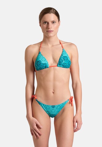 ARENA Triangel Bikini 'WATER PRINT' i blå: forside