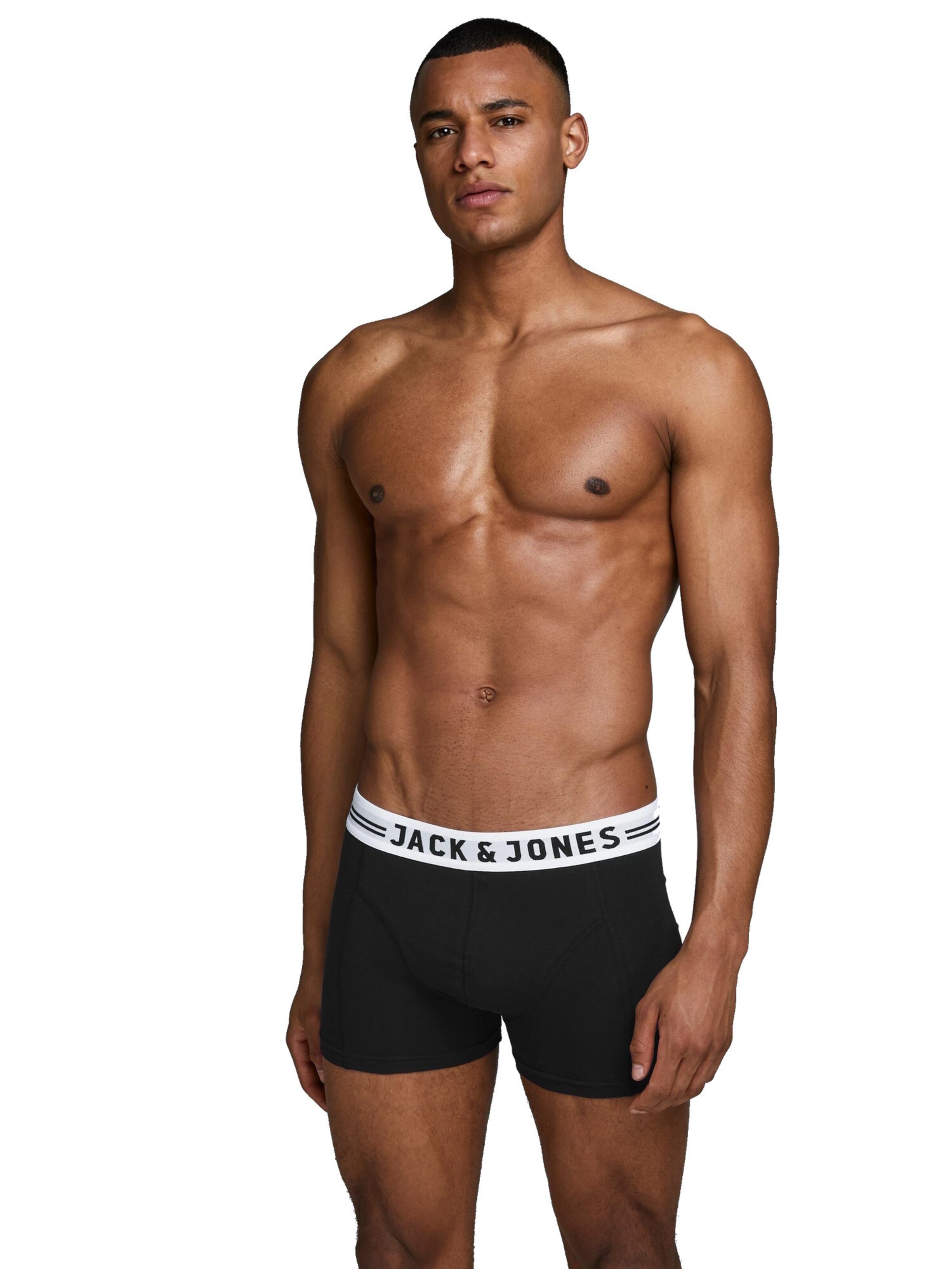 Boxers 'Sense' JACK & JONES en noir : devant