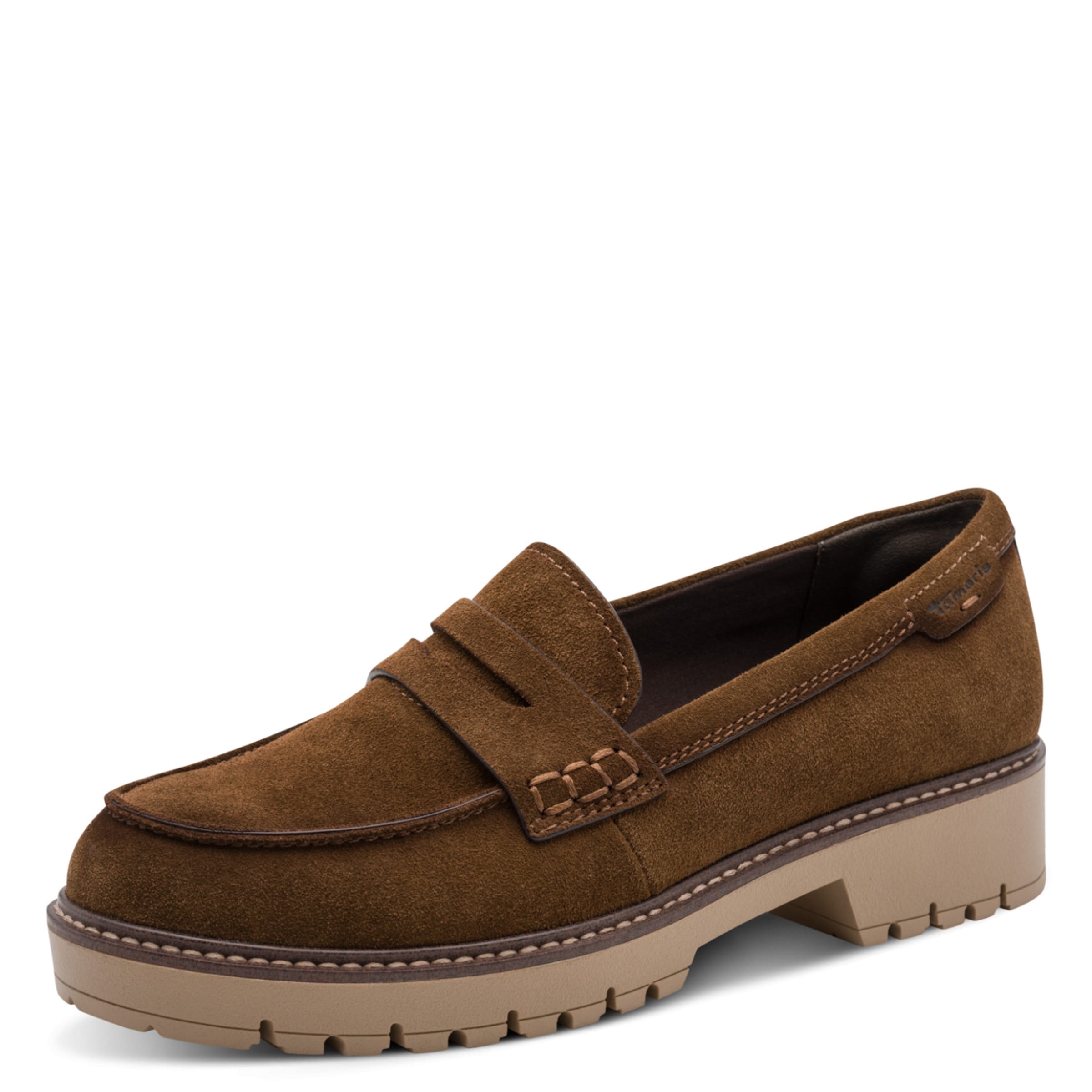 Chaussure basse Tamaris en marron : devant