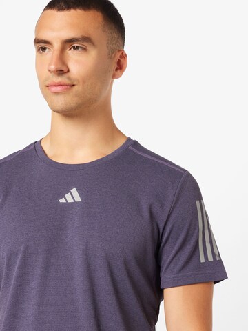ADIDAS PERFORMANCE Functioneel shirt 'Own The Run Heather' in Lila