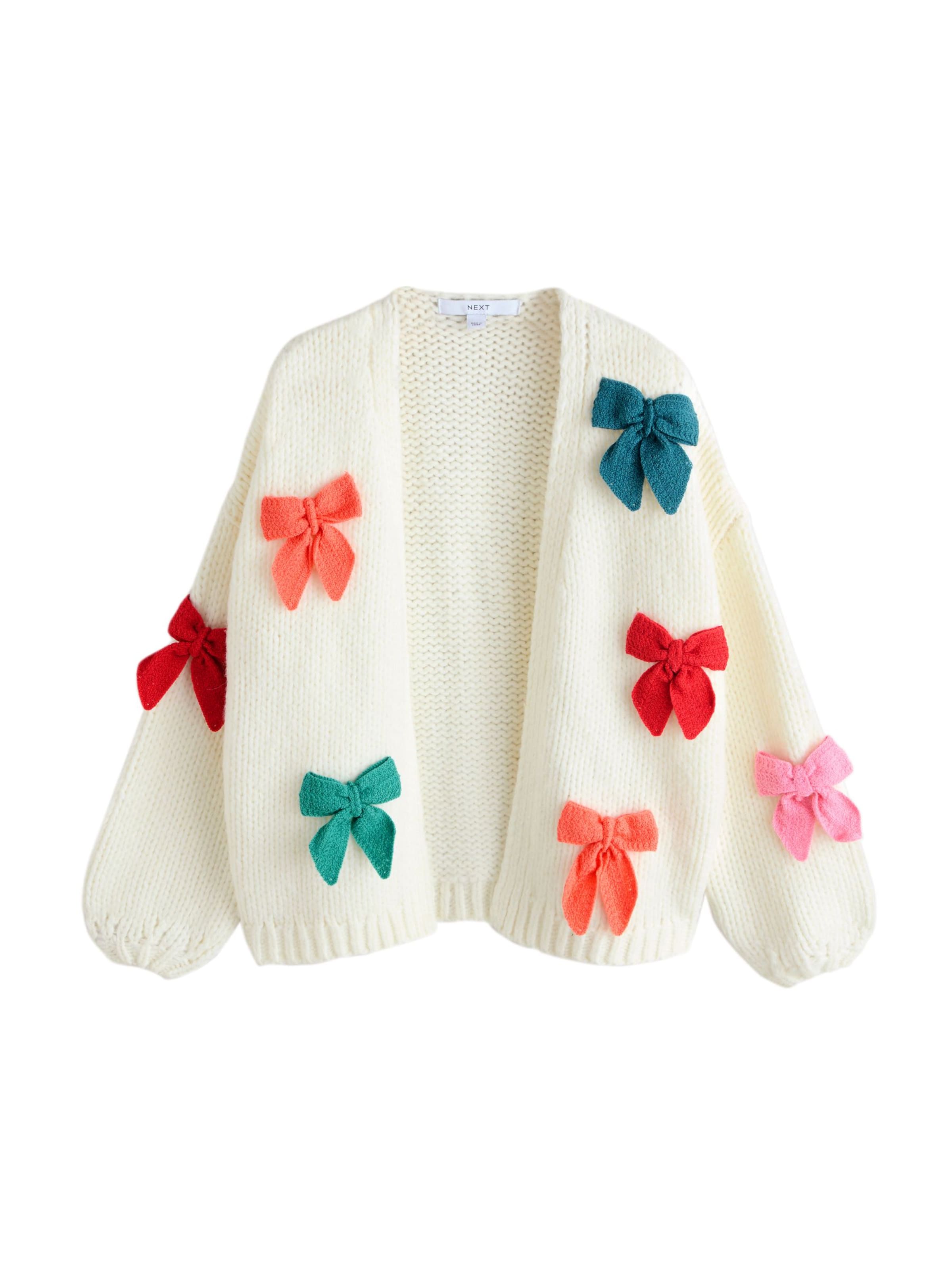 bēšs Next Adīta jaka: no priekšpuses