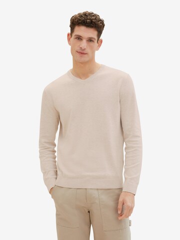 TOM TAILOR Sweater in Beige: front