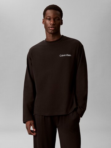 Pyjama long 'Cotton Classics' Calvin Klein en noir : devant
