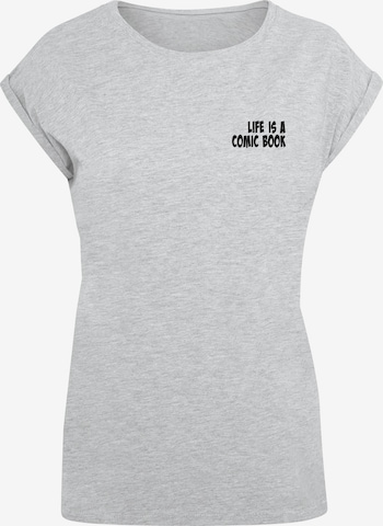 Merchcode Shirt 'Book Comic' in Grey: front