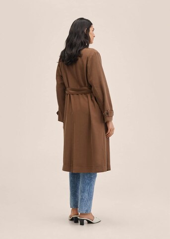 MANGO Summer Coat 'Taxi' in Brown