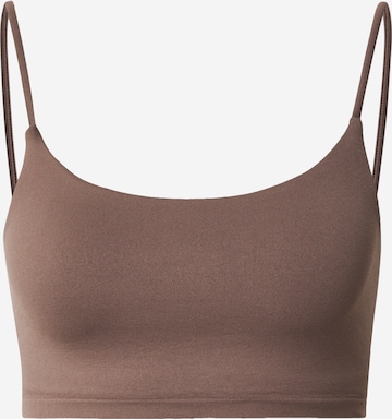 Bustier Soutien-gorge de sport Aim'n en marron : devant