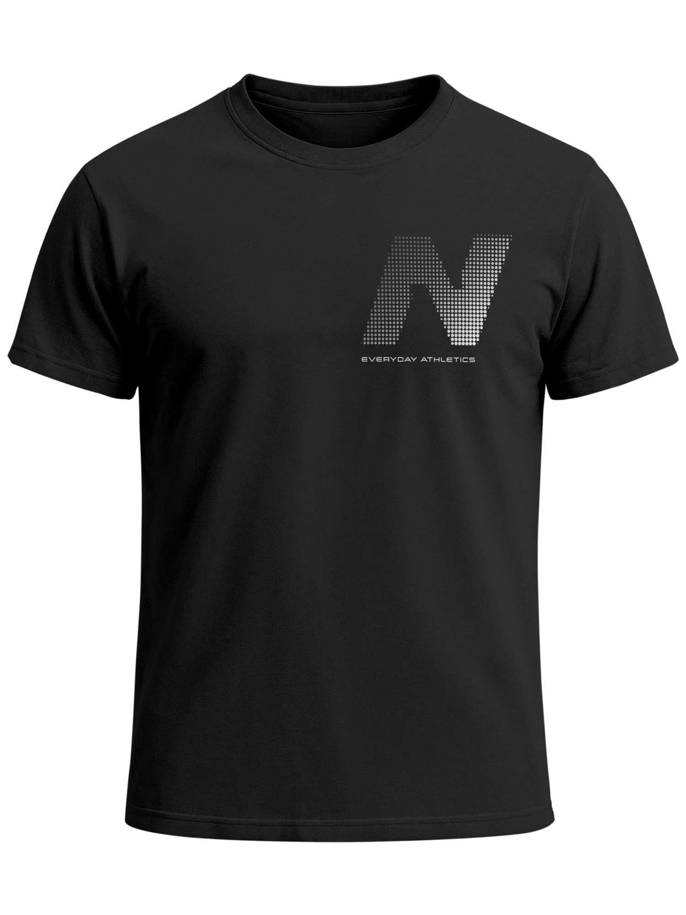 Neverless Shirt 'Halftone'‌‌‌‌‌‌ in Schwarz: Vorderseite