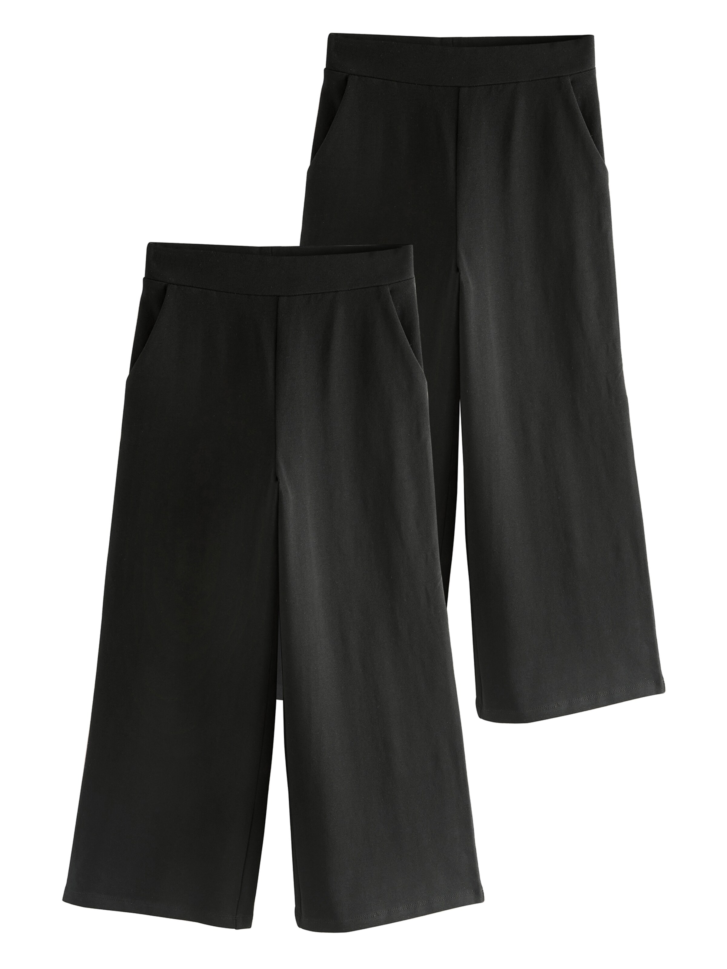 NextWide Leg/ Široke nogavice Hlače - crna boja: prednji dio