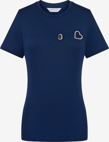 T-shirt 'Claudia' NAF NAF en bleu : devant