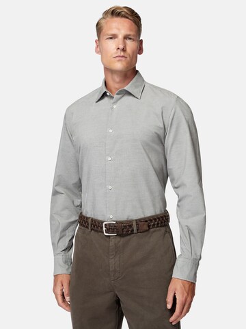 Coupe regular Chemise Boggi Milano en gris : devant