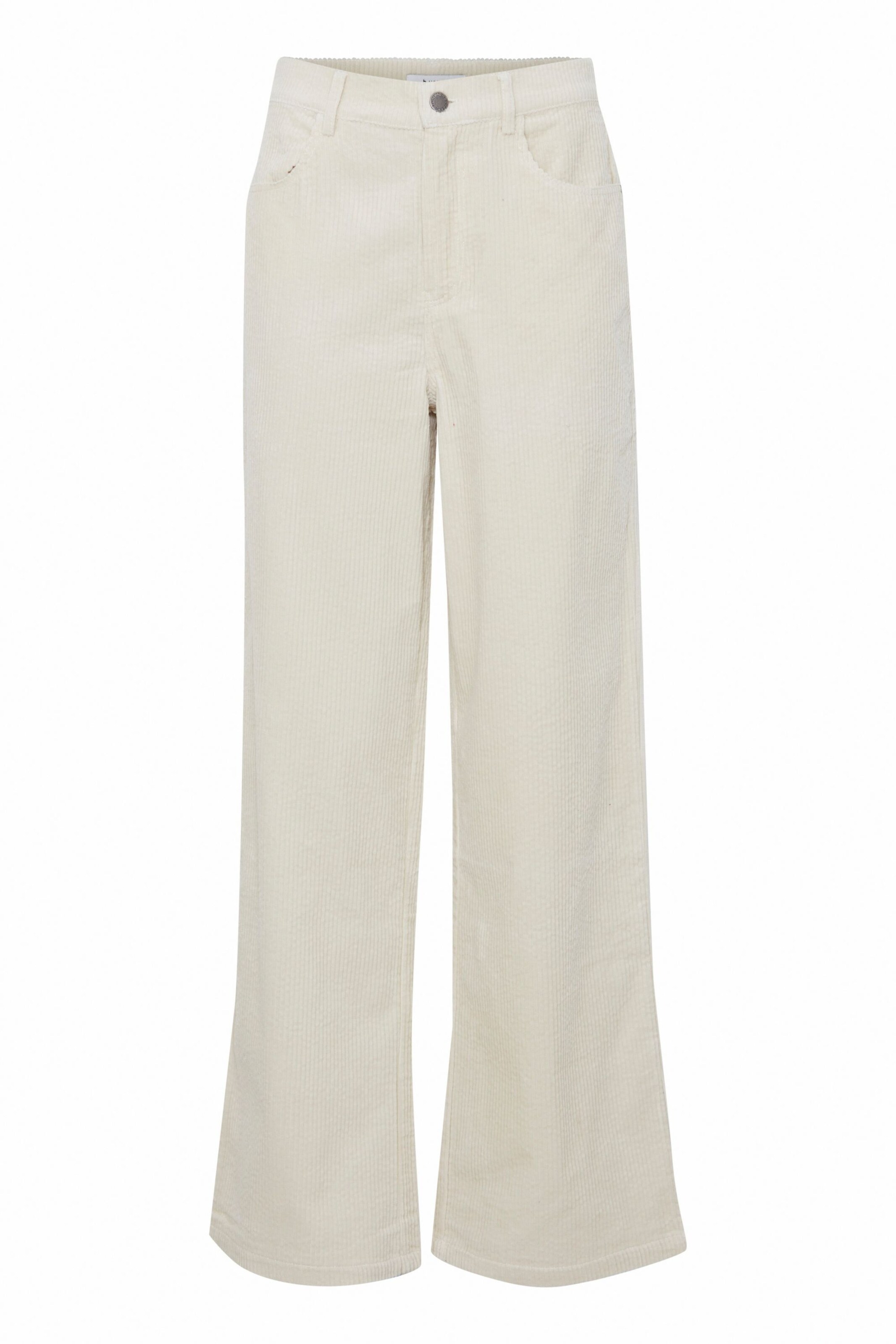 b.young Wide Leg Lærredsbukser 'BYDanna' i beige: forside