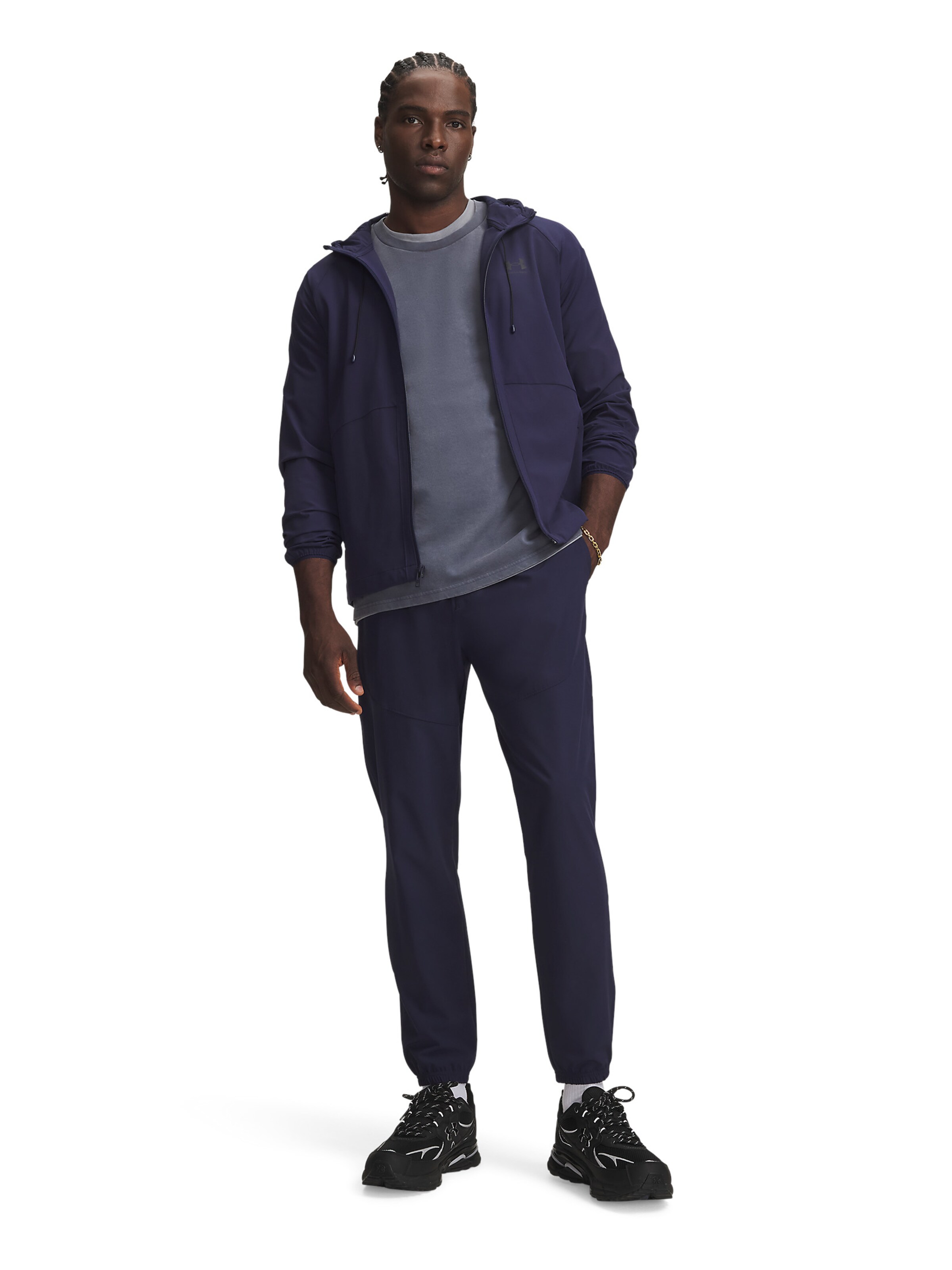 UNDER ARMOUR Tapered Sports trousers 'Vibe' in Blue