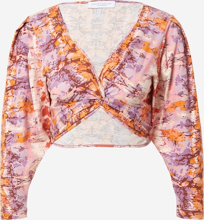 Hofmann Copenhagen Shirt 'Kira' in de kleur Bruin / Lila / Oranje / Rosa, Productweergave