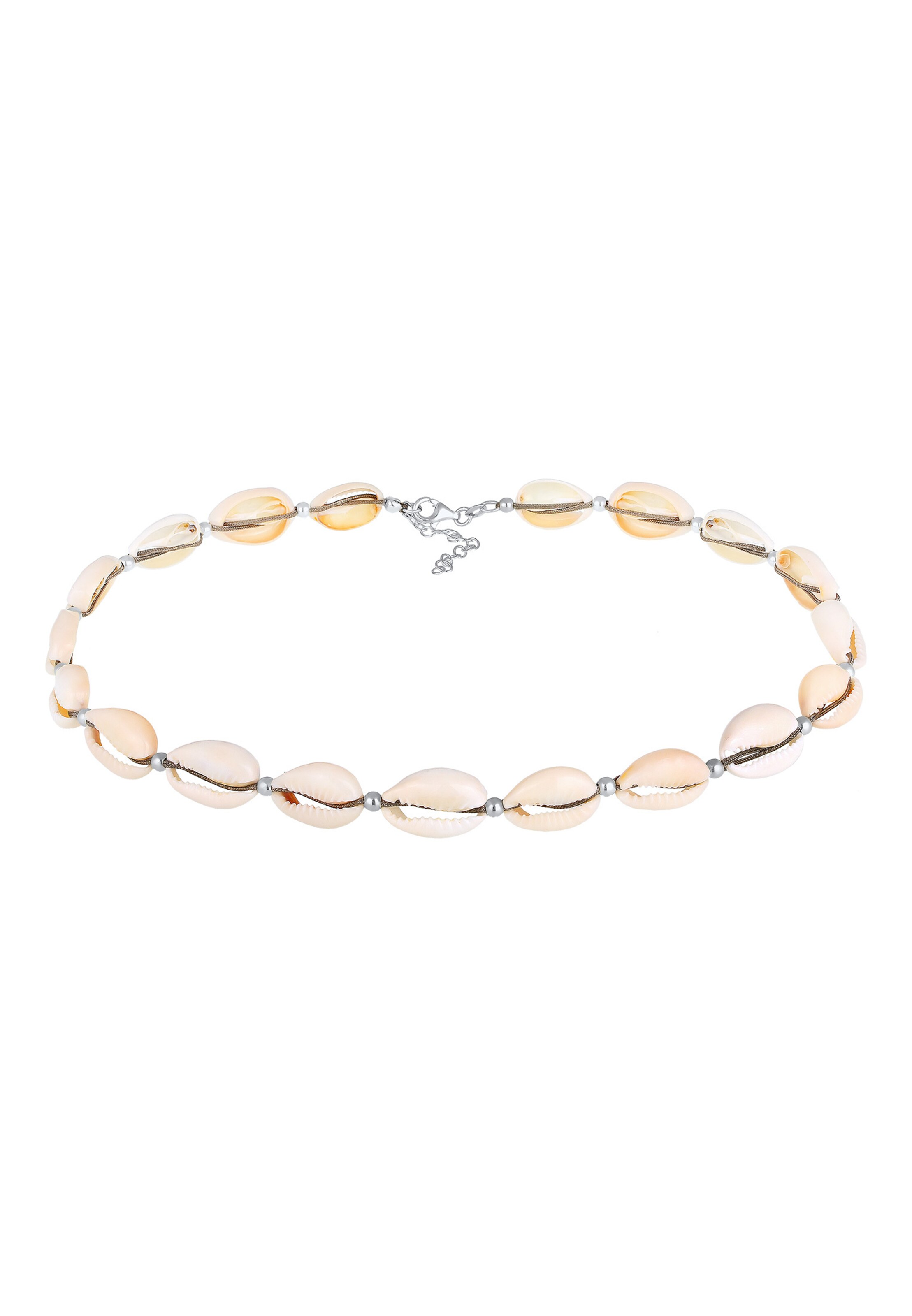 ELLI Kette in beige / silber, Produktansicht