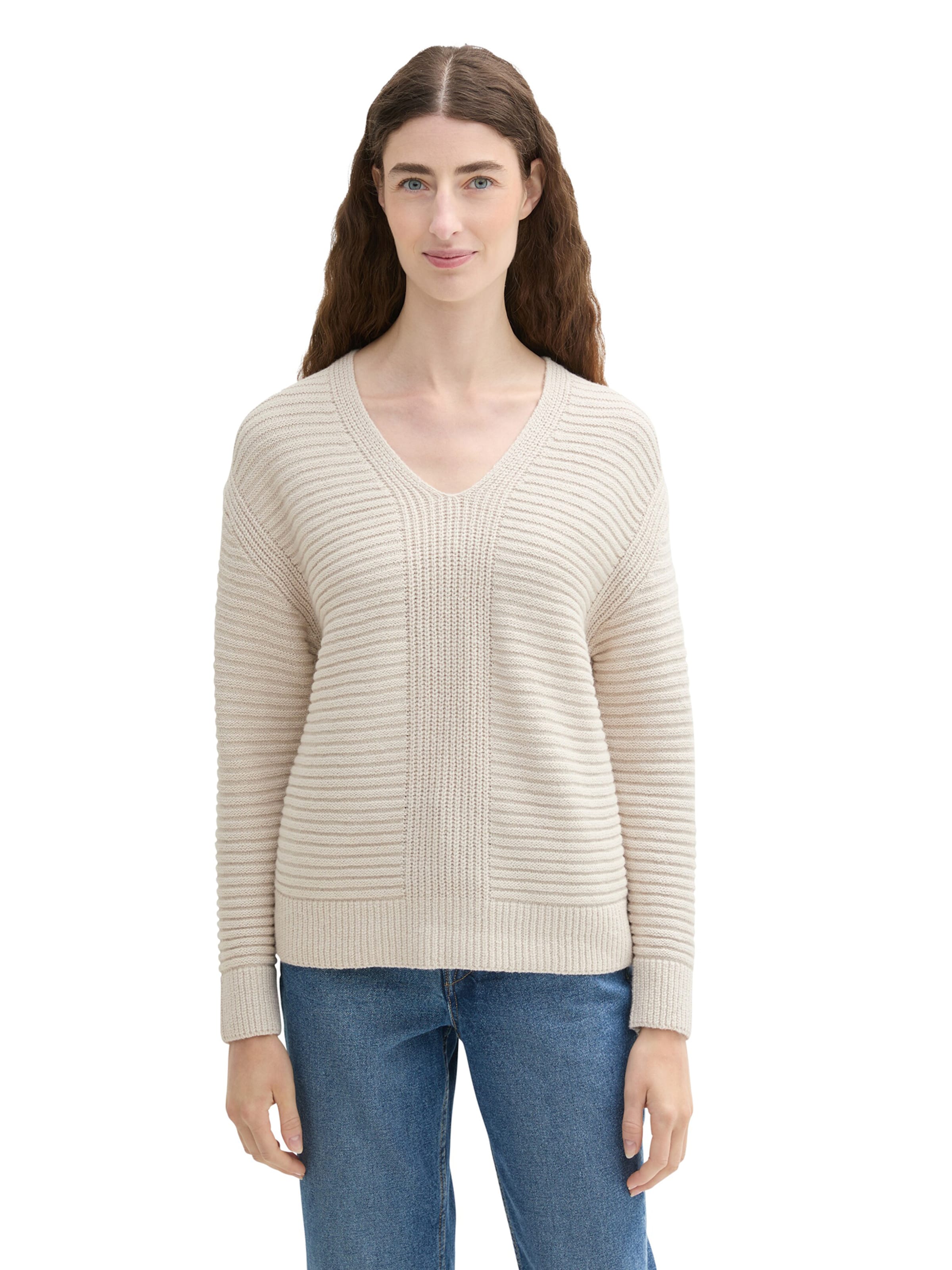 TOM TAILOR Свитер в Бежевый: спереди