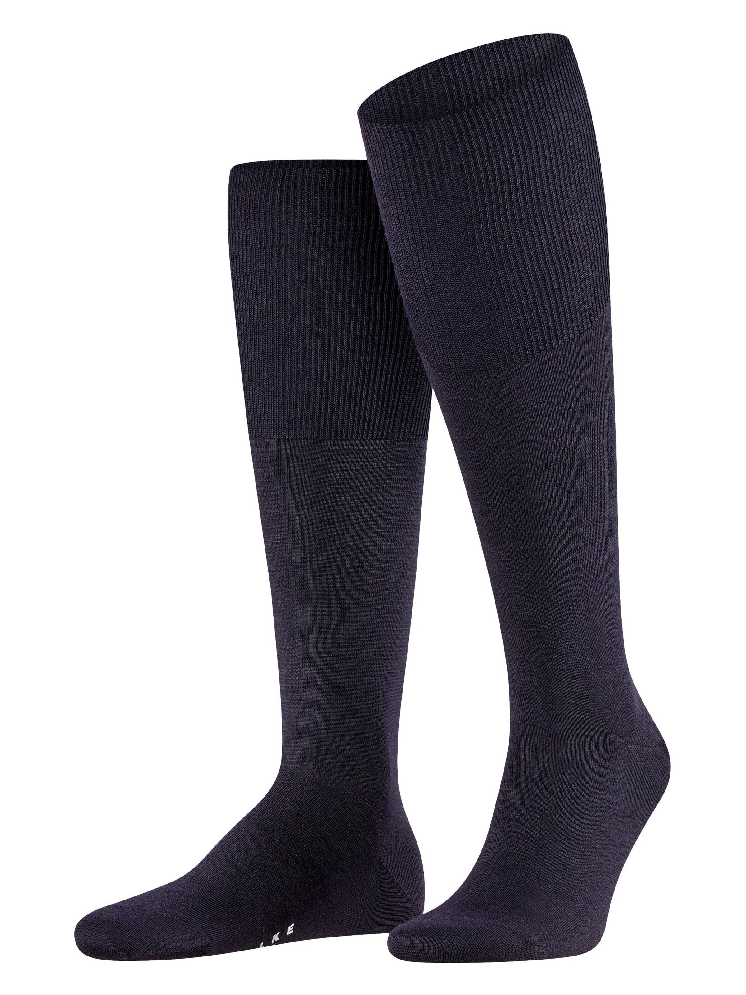FALKE Knee High Socks 'Airport' in Blue: front