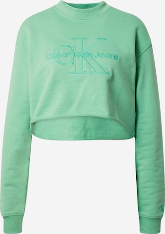 Calvin Klein Jeans Sweatshirt in Grün: predná strana