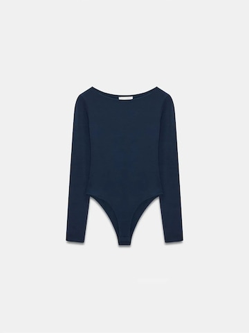 Dilvin - Blusa body em azul: frente