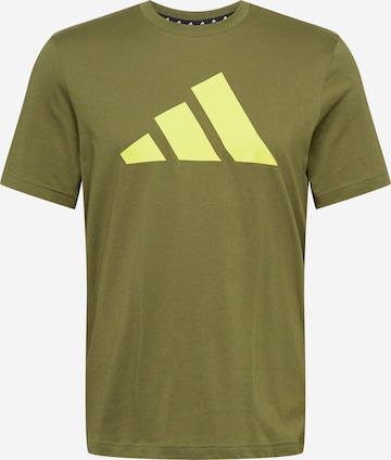 ADIDAS PERFORMANCE - Camiseta funcional en verde: frente