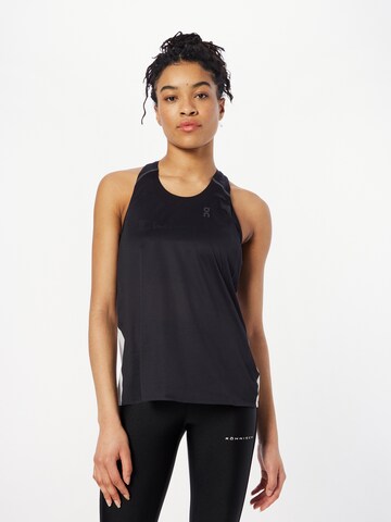 On Sports top in Black: front