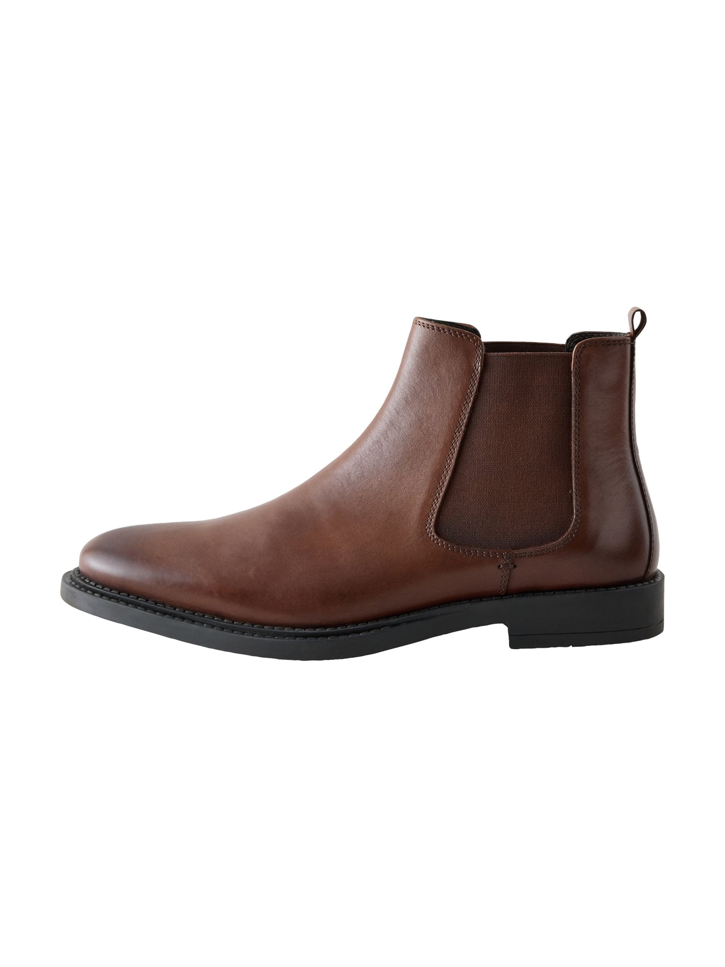 Next Chelsea boots i brun: framsida