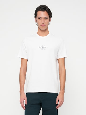 Calvin Klein Jeans Majica | bela barva: sprednja stran