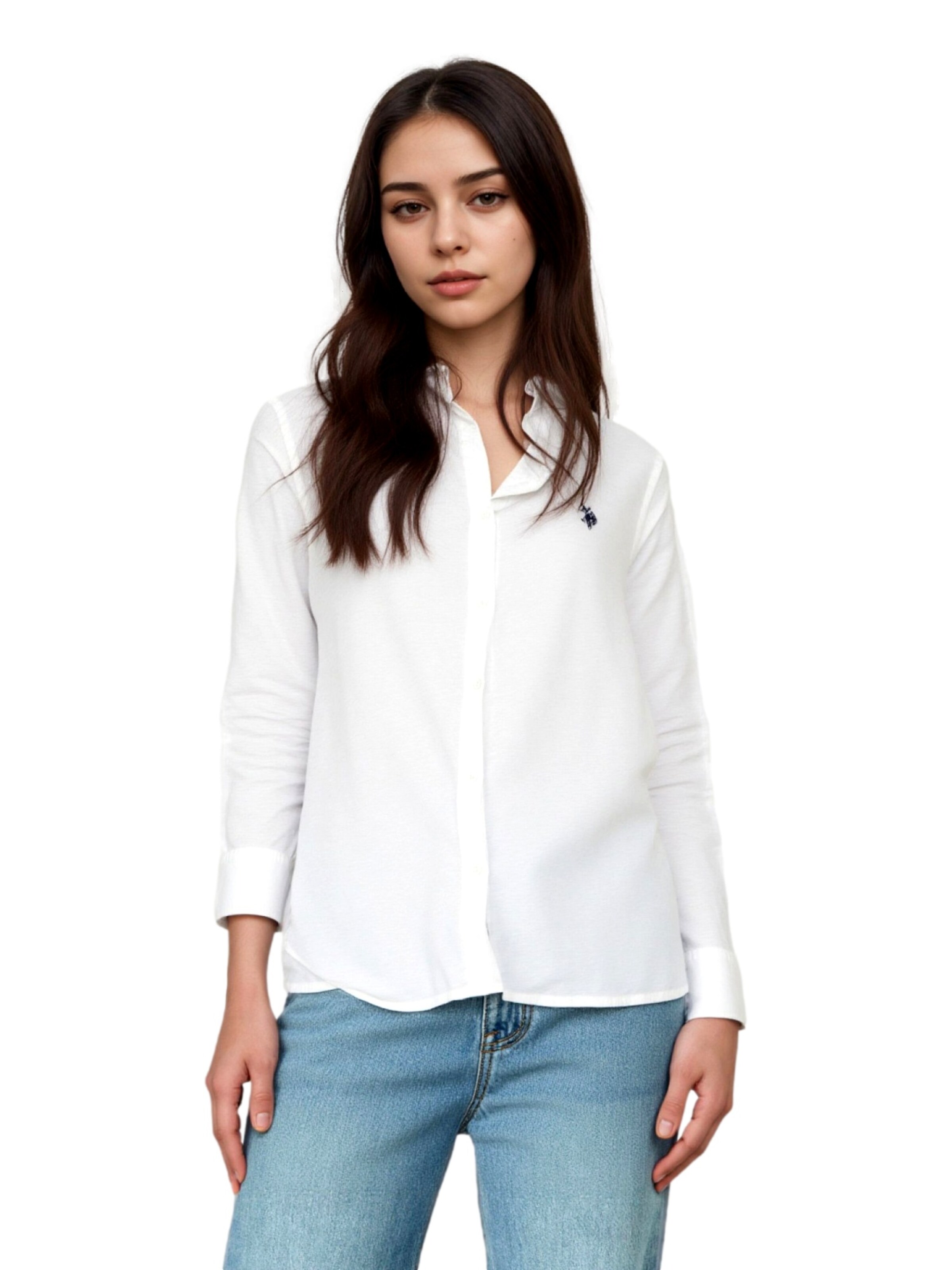 U.S. POLO ASSN. Bluse in Weiß: Vorderseite