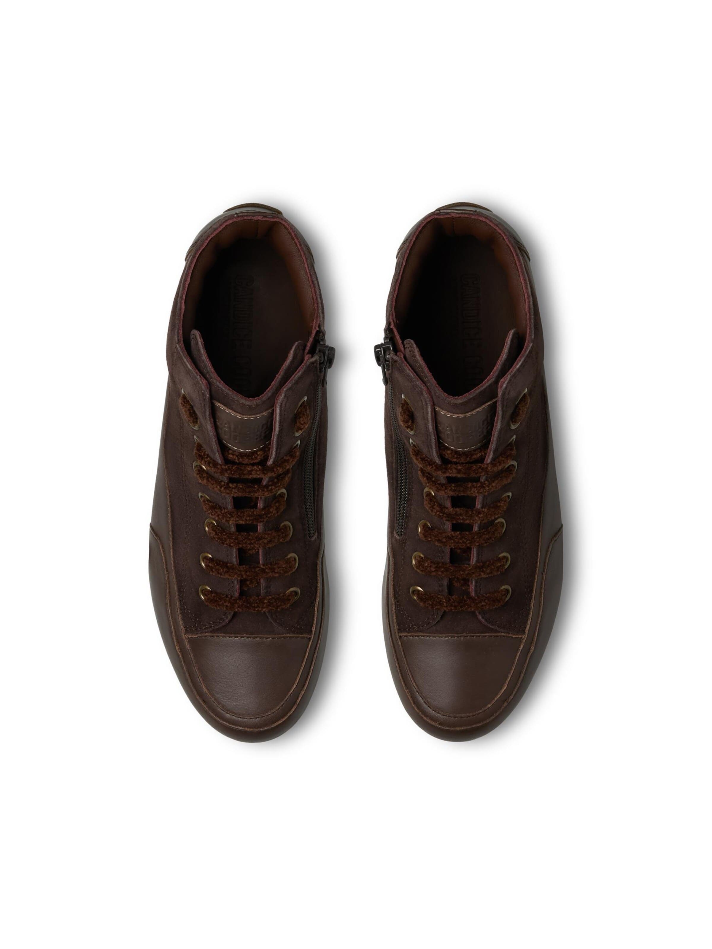 Candice Cooper Sneaker high 'PLUS PATCH'‌‌‌‌‌‌‌ in Braun