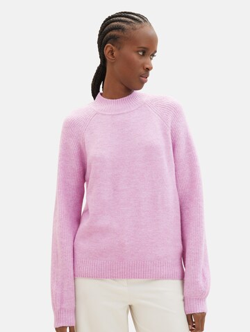 TOM TAILOR DENIM Sweater in Purple: front