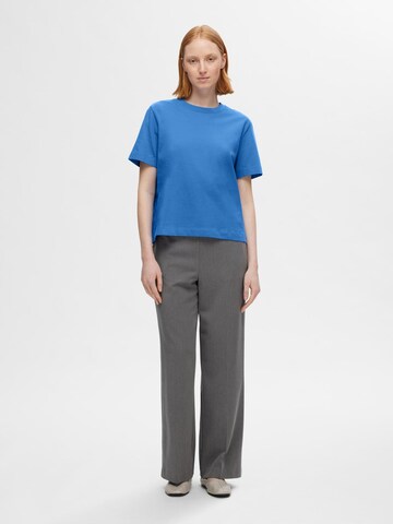 SELECTED FEMME T-Shirt 'ESSENTIAL' in Blau