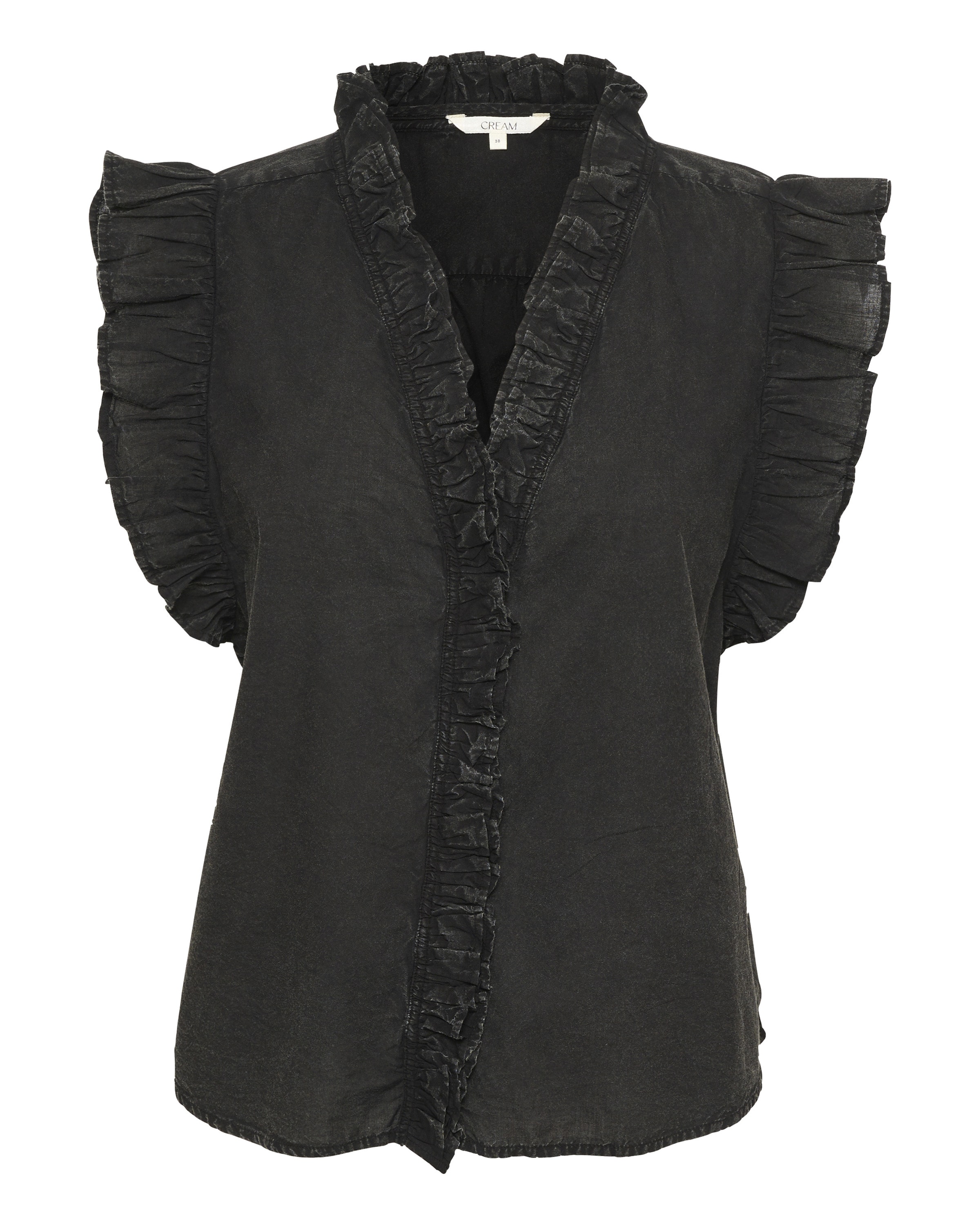 Cream Blouse 'Yvina' in Black: front