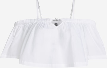 Top di Karl Lagerfeld in bianco: frontale