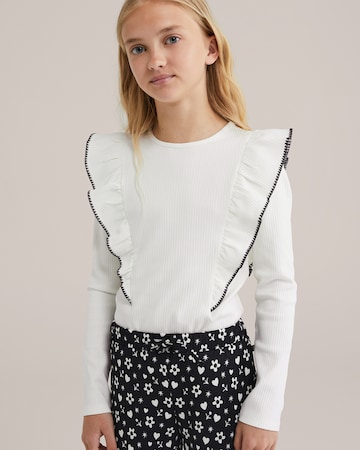 WE Fashion Футболка в Белый