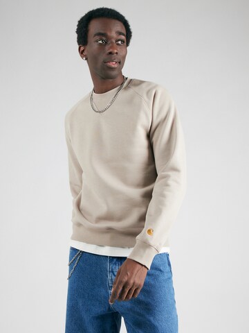 Carhartt WIP Sweatshirt 'Chase' in Beige: Vorderseite