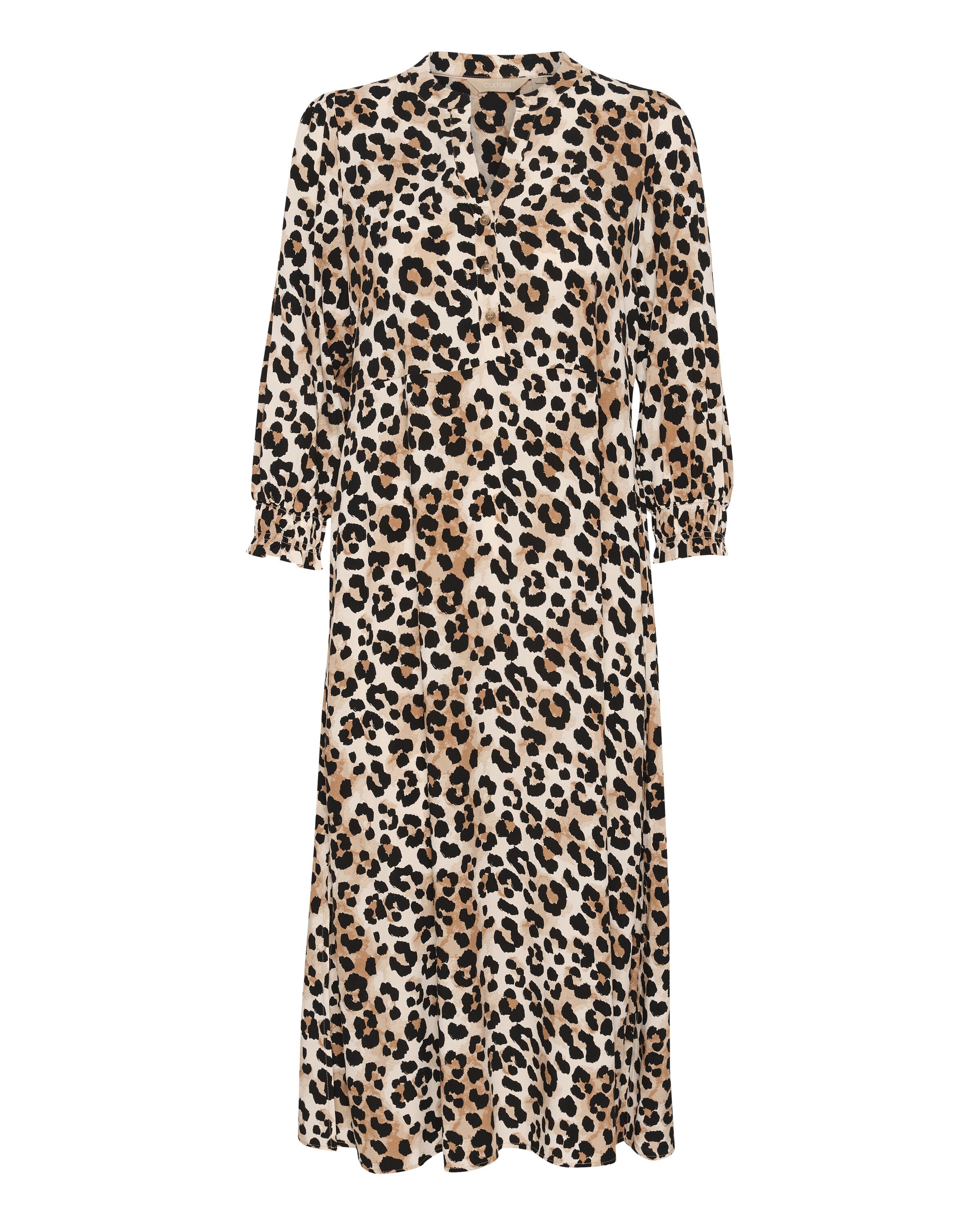 CULTURE Blousejurk 'Chay Bello' in Bruin: voorkant