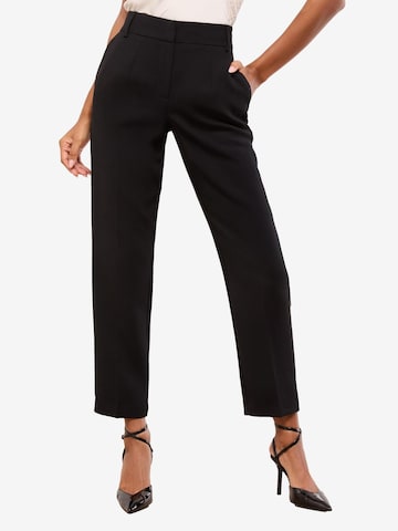 Effilé Pantalon à plis Lipsy en noir : devant