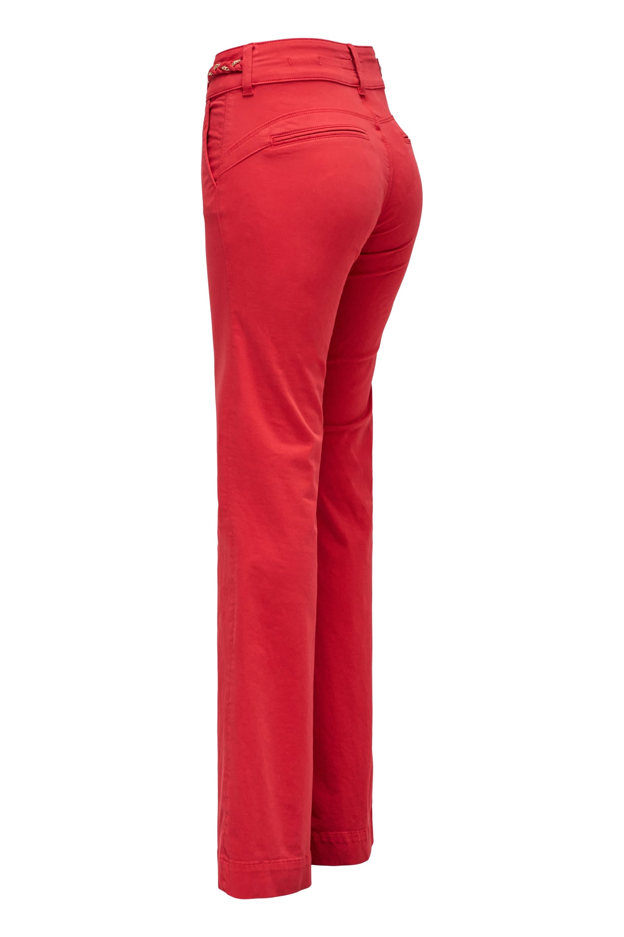 Salsa Jeans Flared Chino trousers in Red